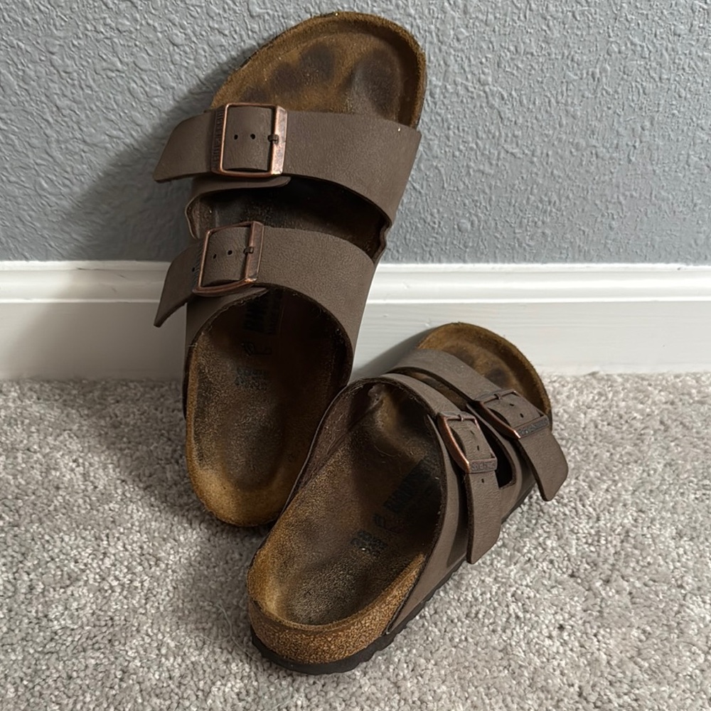 Birkenstock Brown Double-Strap Sandals size 38